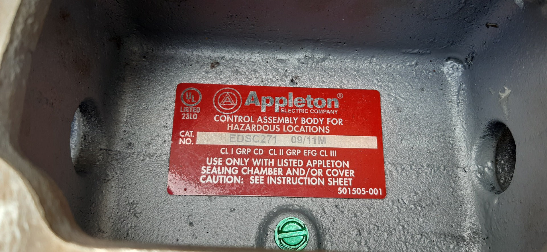 Appleton Ele Appleton electric edsc271 mounting body – Aeliya Marine Tech®