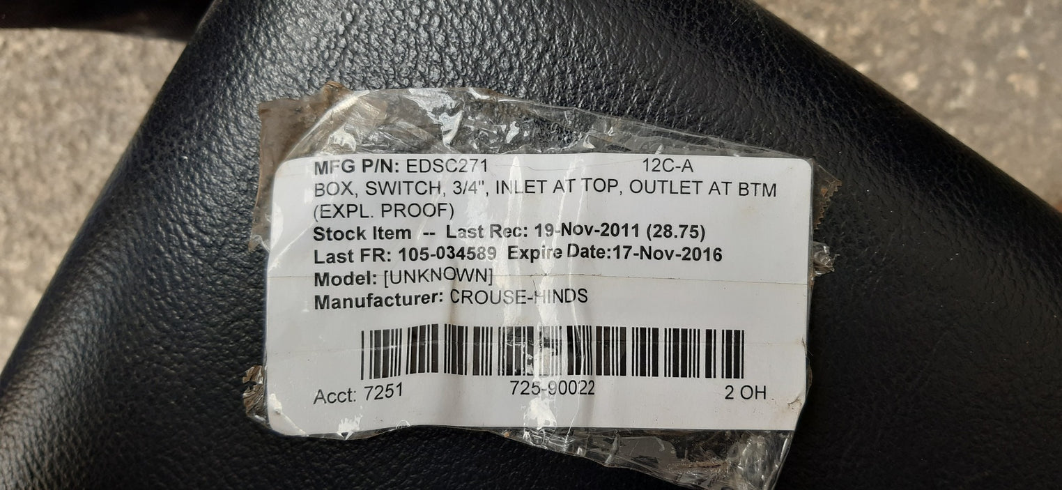 Appleton electric edsc271 mounting body