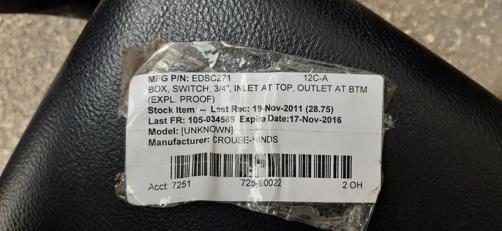 Appleton electric edsc271 mounting body