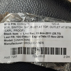 Appleton electric edsc271 mounting body