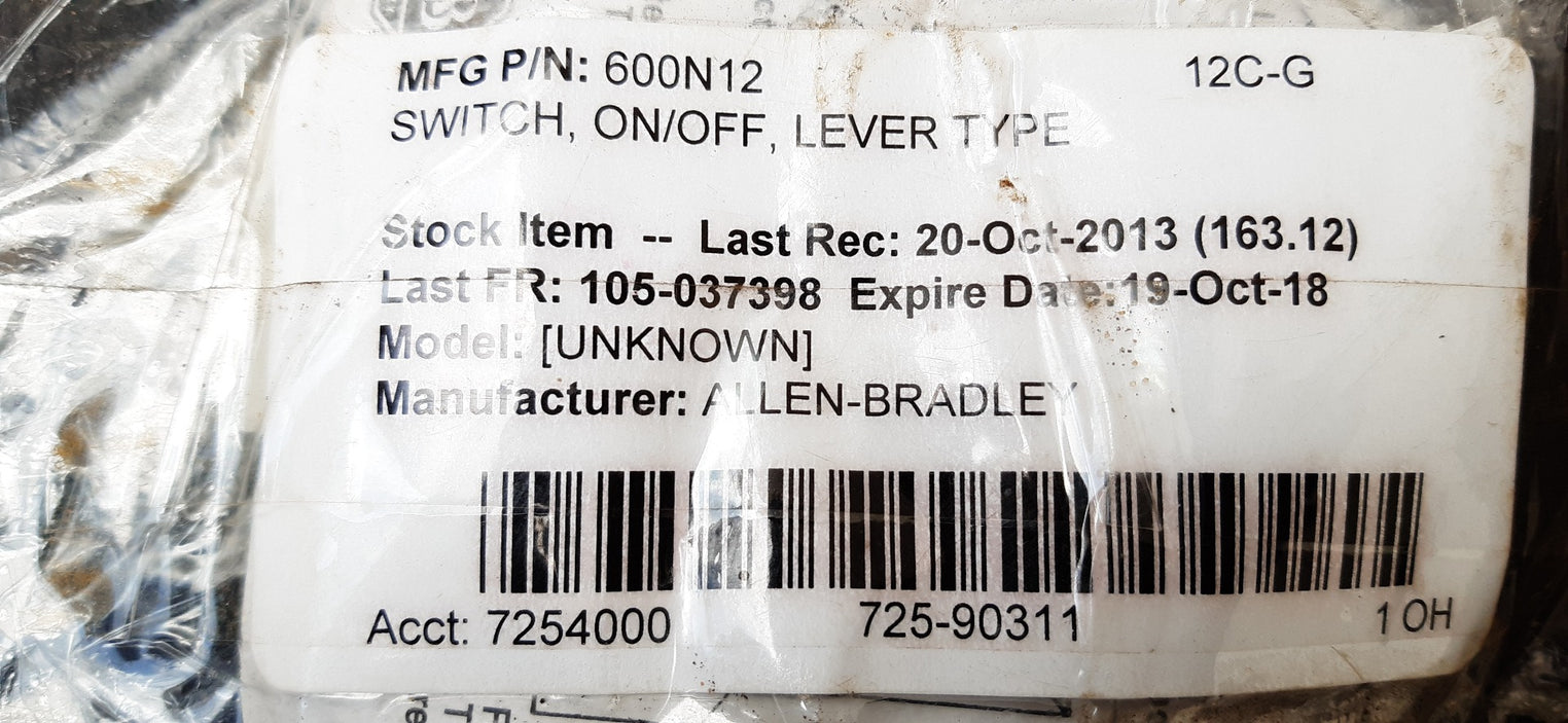 Allen-bradley 600-t0x5 manual motor starter in nema 7-9 enclouser