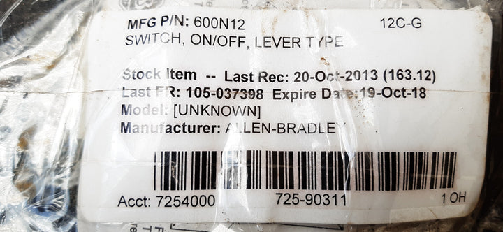 Allen-bradley 600-t0x5 manual motor starter in nema 7-9 enclouser