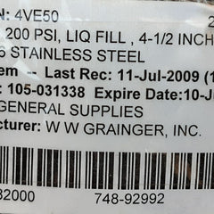 Ashcroft duragauge plus pressure gauge 0-200 psi aisi 316 tube 316aisi socket