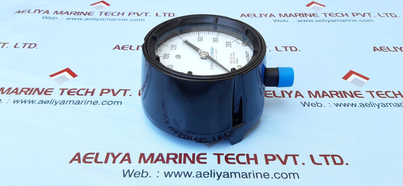 Ashcroft duragauge plus pressure gauge 0-200 psi aisi 316 tube 316aisi socket