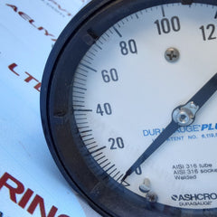 Ashcroft duragauge plus pressure gauge 0-200 psi aisi 316 tube 316aisi socket