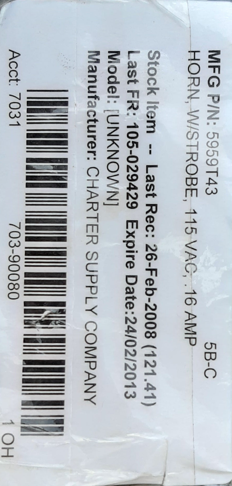 Edwards signaling 869strc-n5 horn strobe,clear,120vac