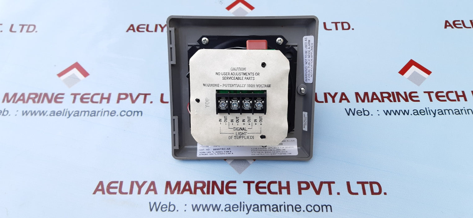 Edwards signaling 869strc-n5 horn strobe,clear,120vac