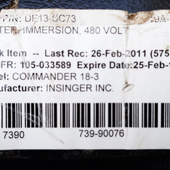 Immersion heater zim rw 192 de13-sc73 480v 3000w
