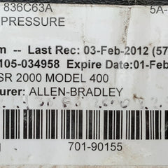 Allen-bradley bulletin 836 pressure control switch