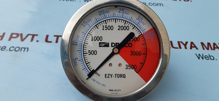 Drilco ezy-torq pressure gauge 0-3000 psi 