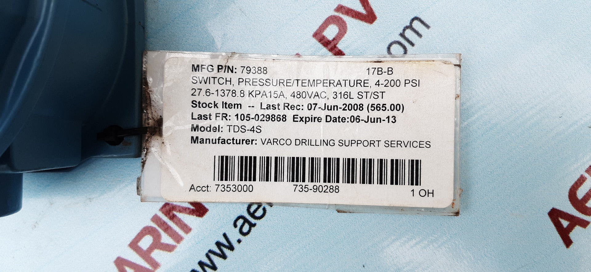 United electric j120-15642 explosion proof differential pressure switch