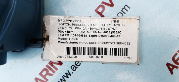 United electric j120-15642 explosion proof differential pressure switch