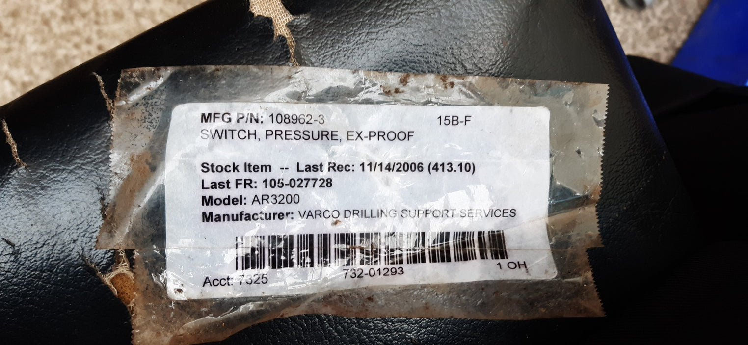 Dwyer 1950 00-2f explosion-proof differential pressure switch