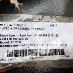 Dwyer 1950 00-2f explosion-proof differential pressure switch