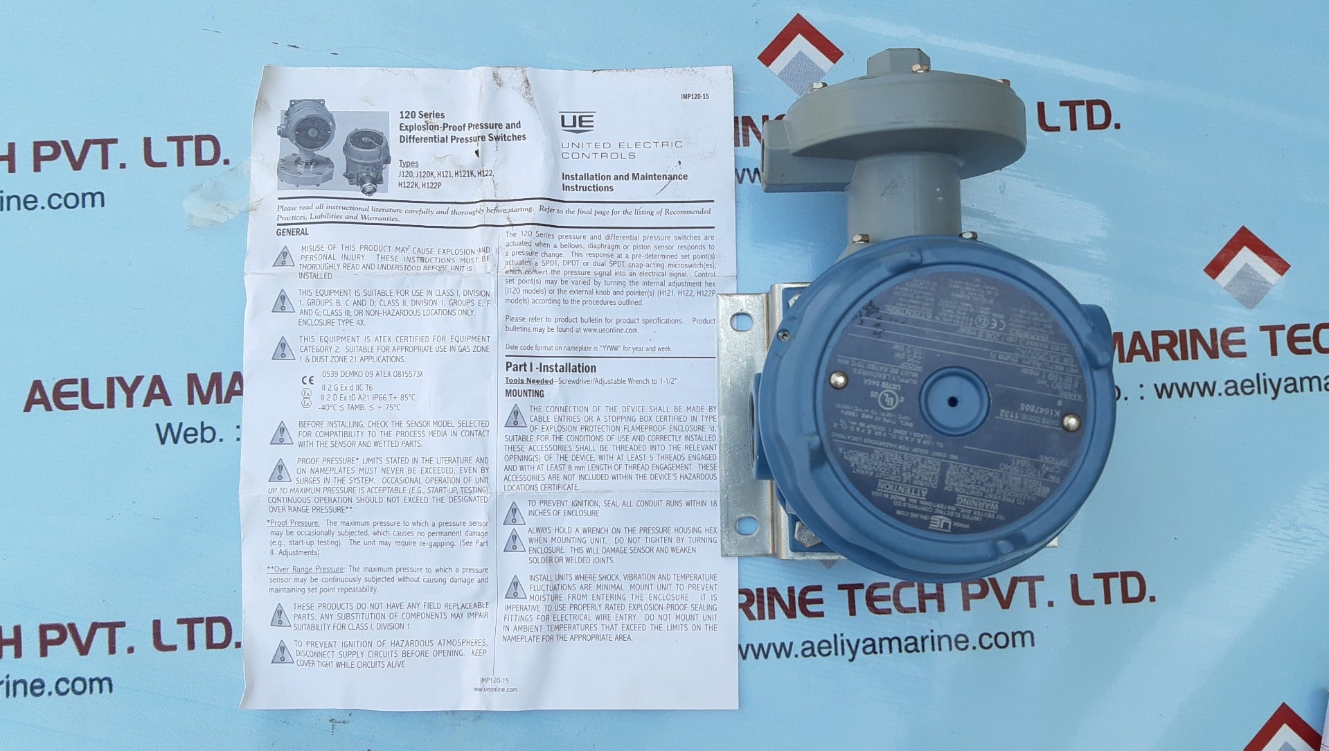 Ue j120-15640 pressure switch