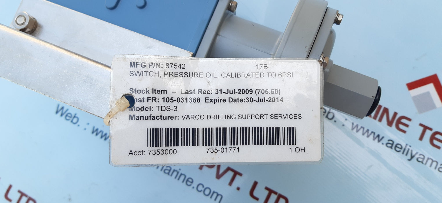 Ue j120-15646 pressure switch