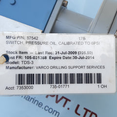 Ue j120-15646 pressure switch