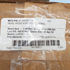 Kidde fenwal 81-895630-000 electric and cable operated control head