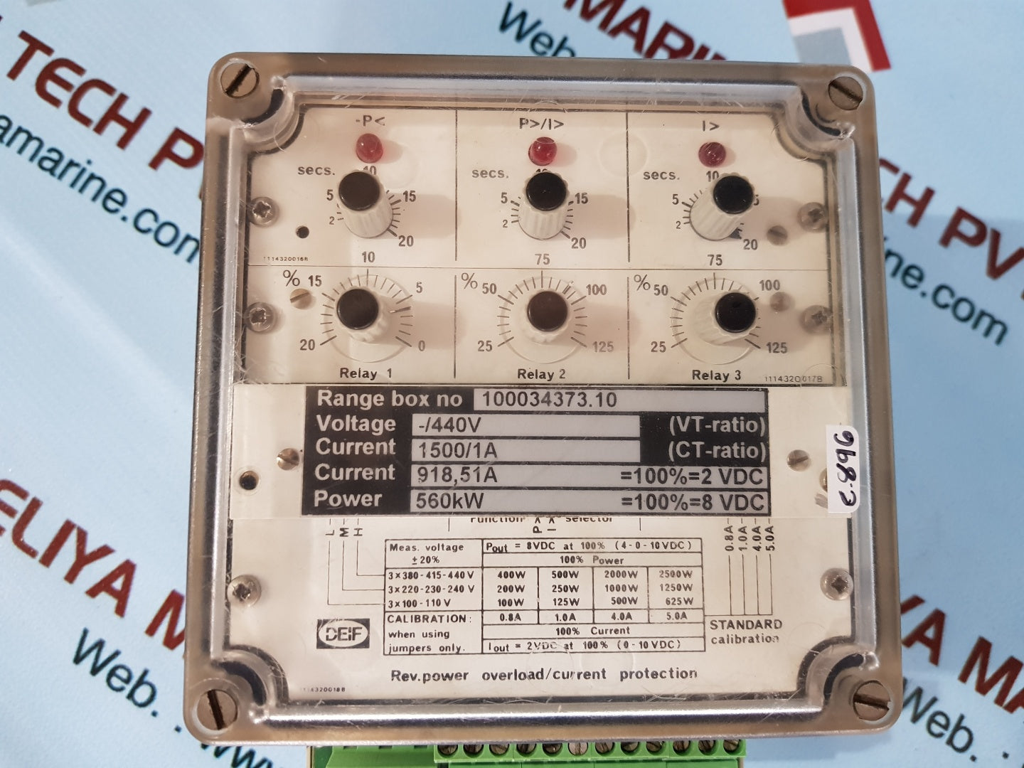 Deif gepimax-3n/2 protection relay range box 100034373.10