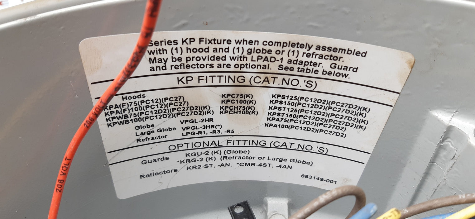 Appleton mercmaster III kpb175pmt 175w ballast body light