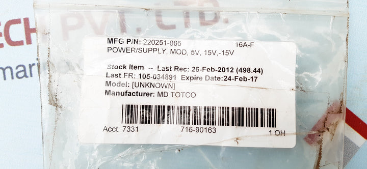Condor 02-34882-0171 power supply rev A