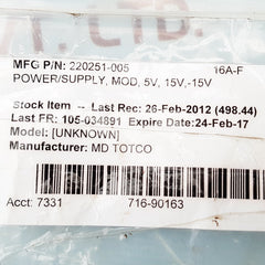 Condor 02-34882-0171 power supply rev A