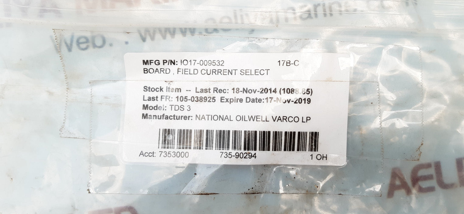 Field current selector 15-10001 pcb
