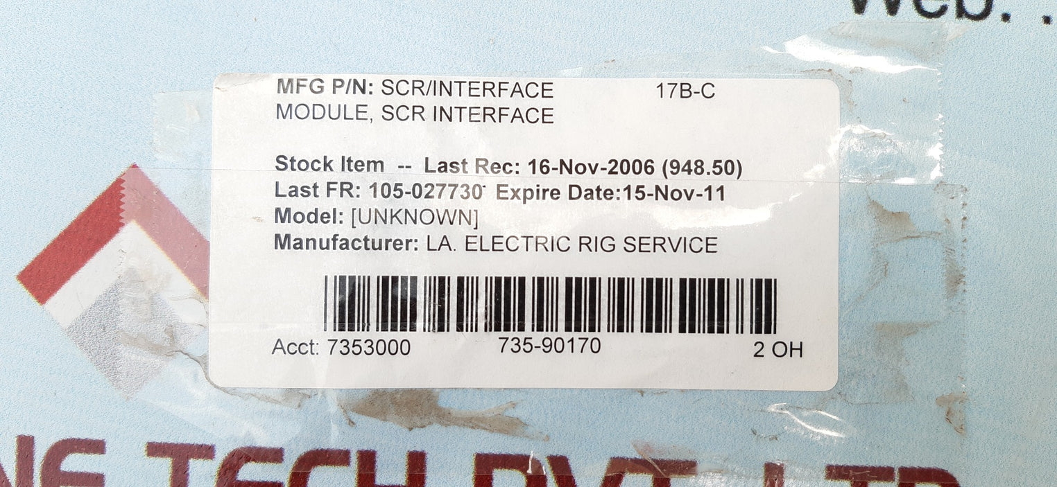 Louisiana 160014 scr interface module 160029