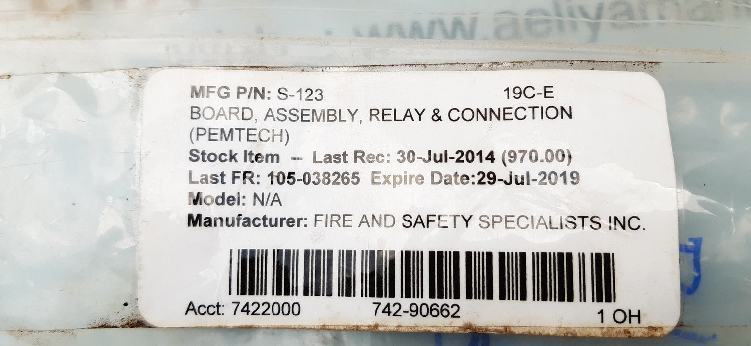 Fire and safety s-123 board pcb-724/pcb-730 rev 2