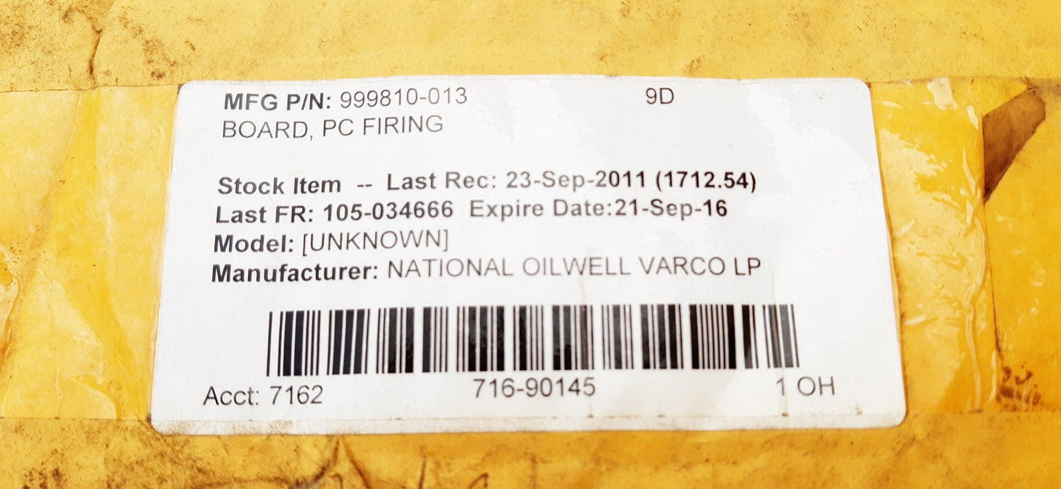 Baylor 55854 firing security board brake control