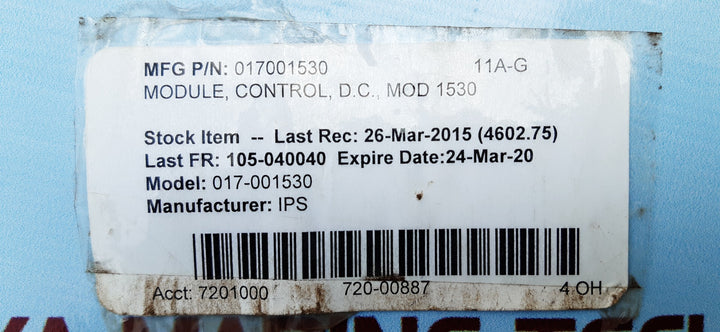 Nov 10055653-001 scr control module 1530