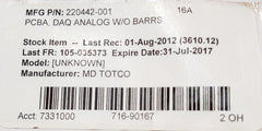 M/d totco 40219505 j3 fab rev b analog pcb board