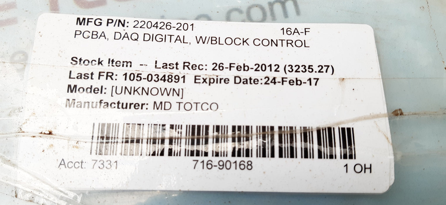 Md totco 219494-001 pc board 40219493-010-u rev m pc board