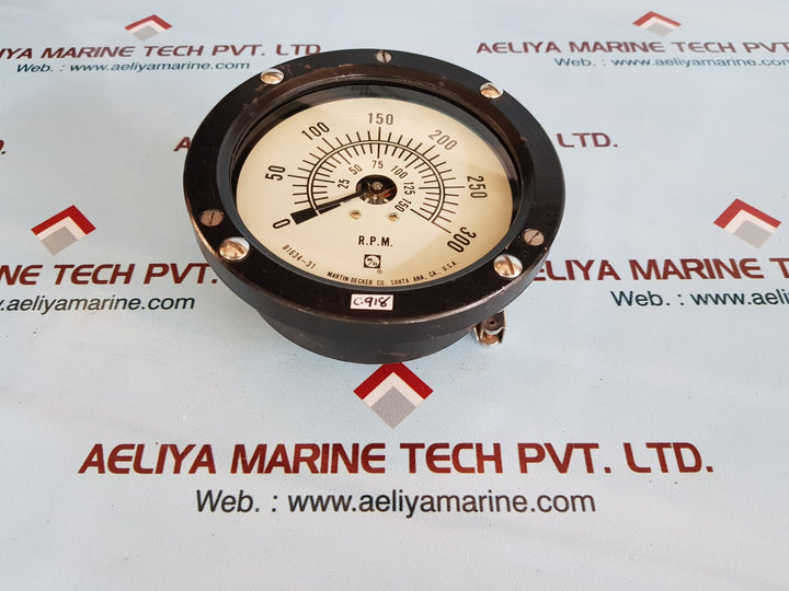Martin-decker b1634-31 gauge rpm 0-300