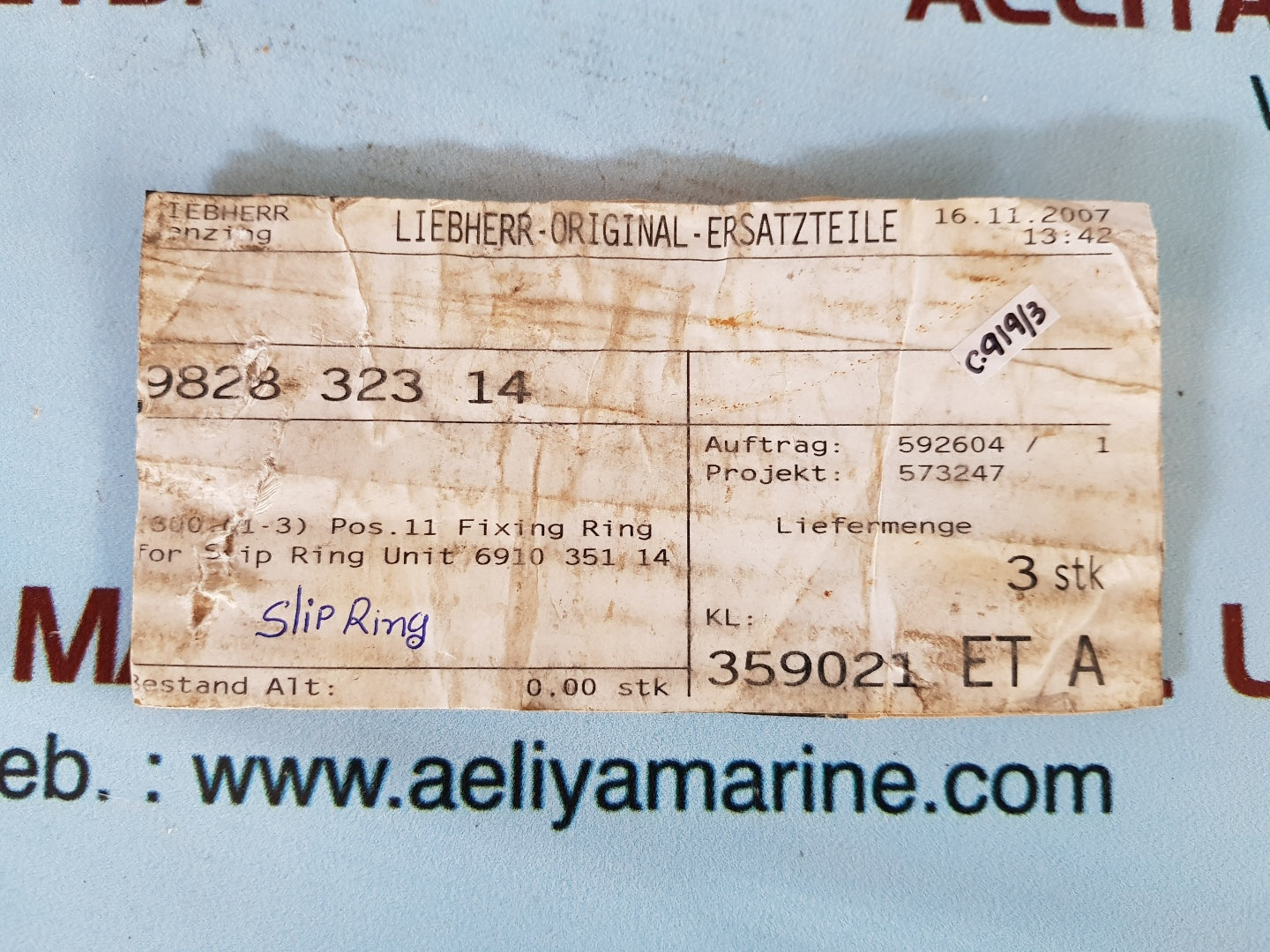 Liebherr 9828 323 14 slip ring