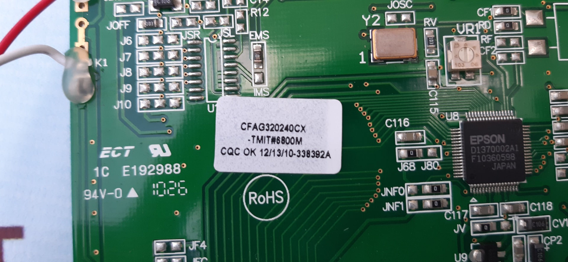 Cfag320240cx monochrome lcd with abb 1hyc418000-402 card