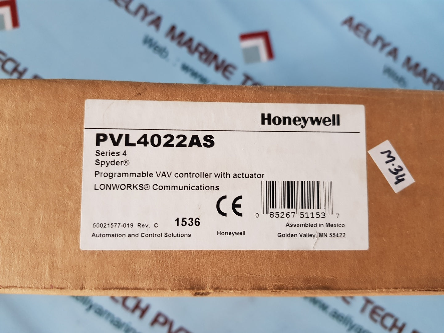 Honeywell pvl4022as programmable vav controller with actuator