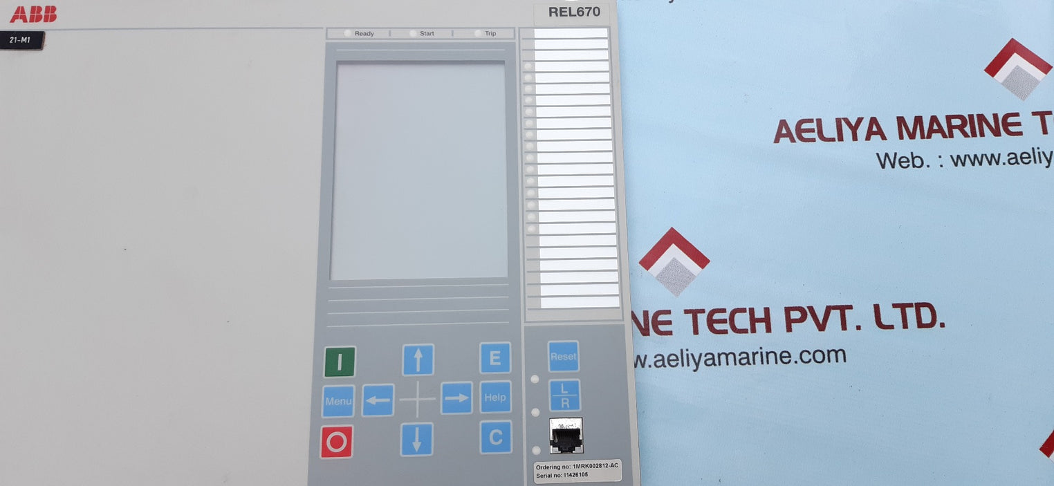 Abb rel670 display 1mrk000008-nbr02 sw rev 2.21