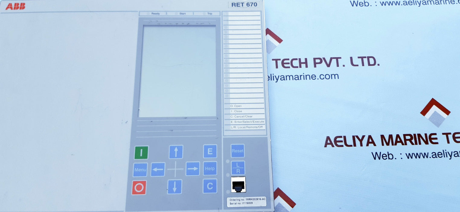Abb ret670 display 1mrk00008-nb