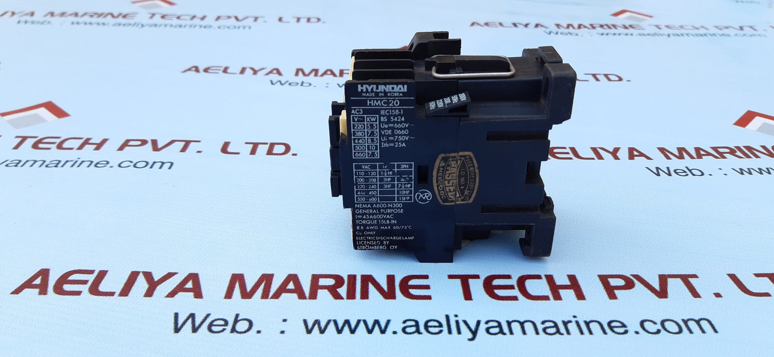 Hyundai hmc 20 w 10 magnetic contactor