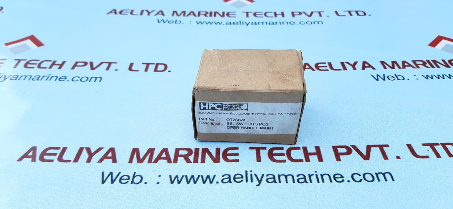 Hpc ot2s6w sel switch 3 pos oper handle maint