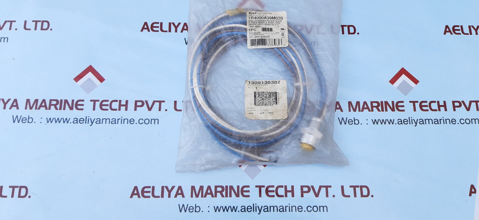 Woodhead 1r4000a39m030 cable receptacle mini-change 4pole female 3m