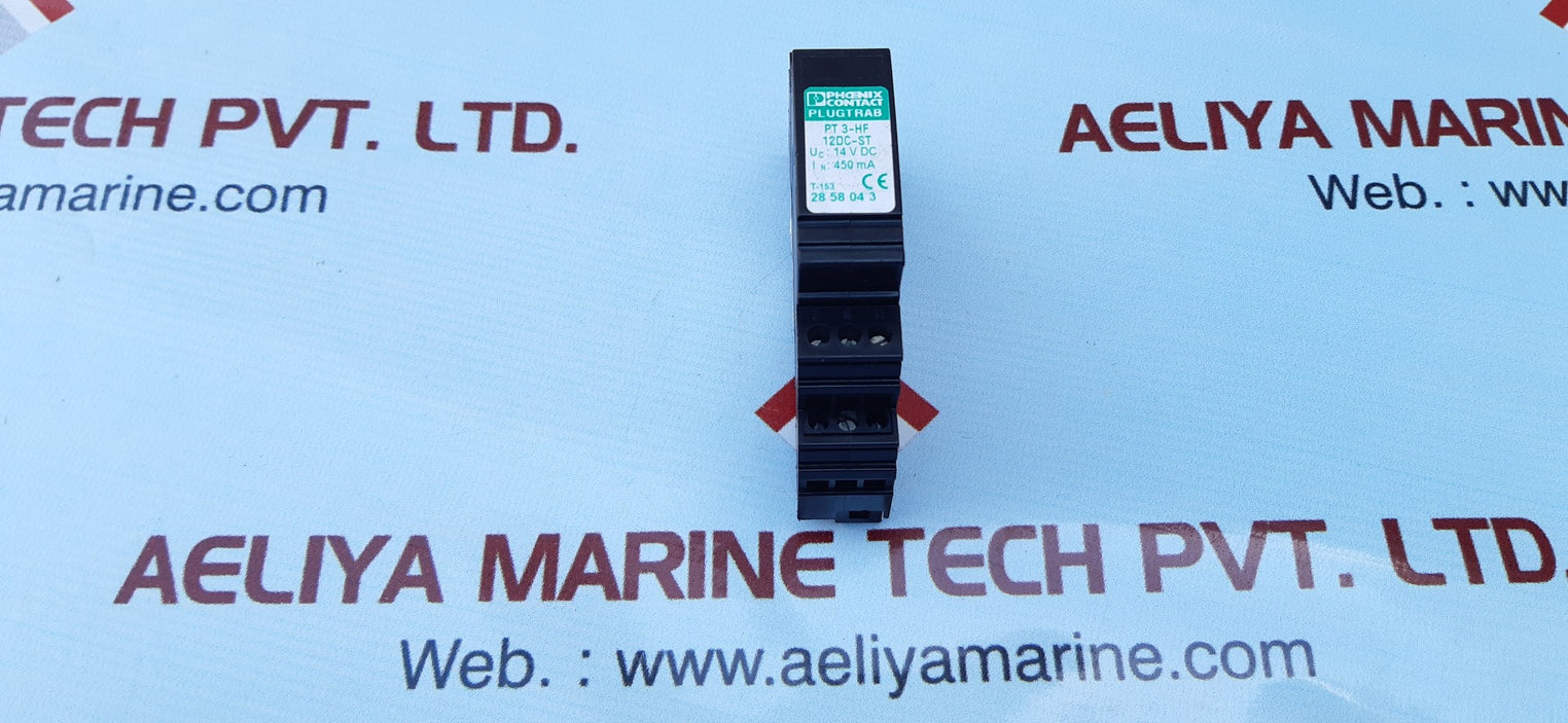 Phoenix contact pt 3-hf surge protection plug 14vdc 450ma