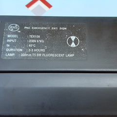Pne emergency exit sign board tex108
