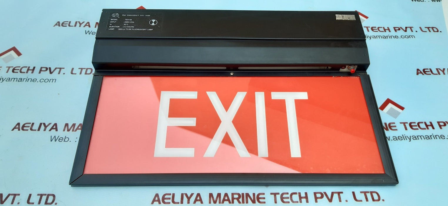 Pne emergency exit sign board tex108