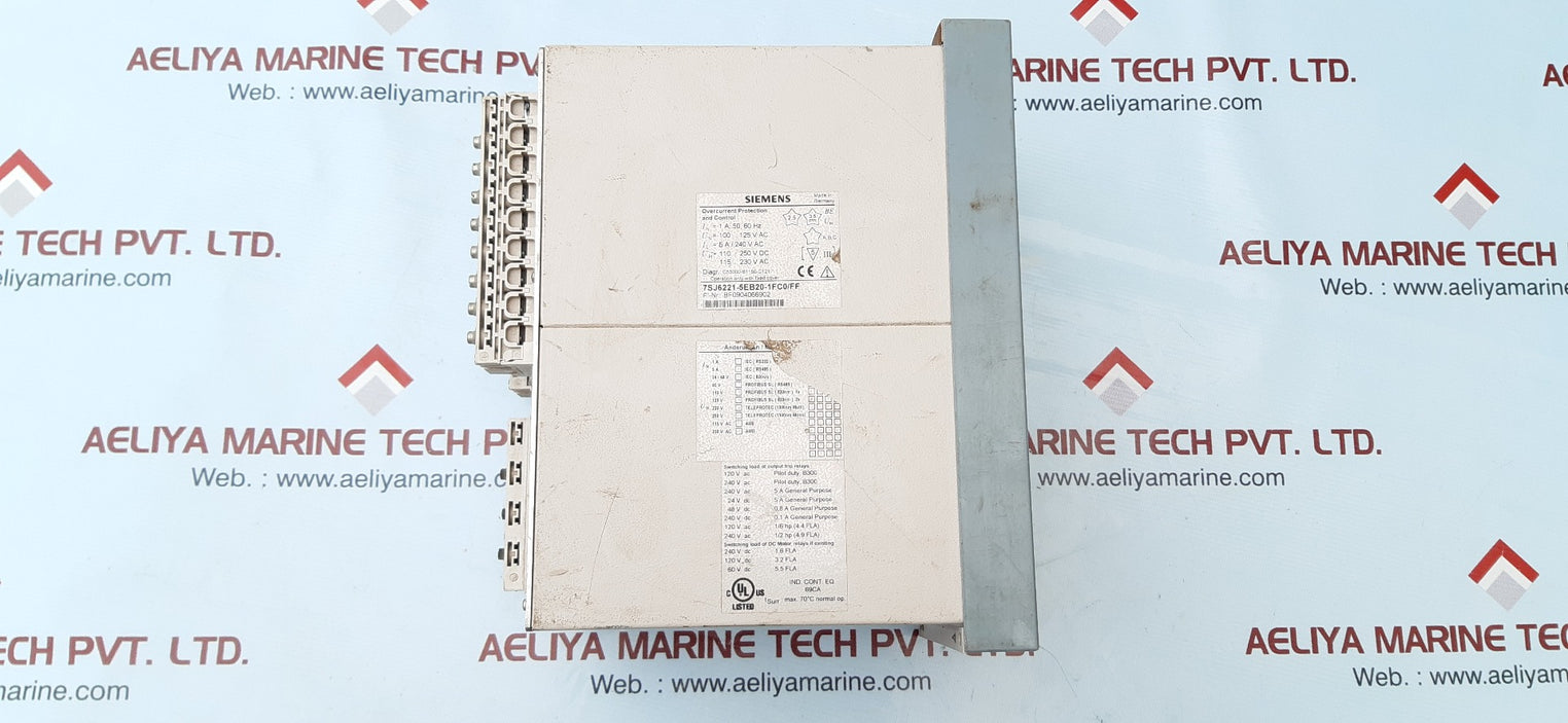 Siemens 7sj6221-5eb20-1fc0/ff overcurrent protection relay