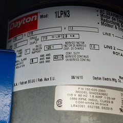Abanaki st4cr oil skimmer motor tote-it 1lpn3 hp/cv:1/20