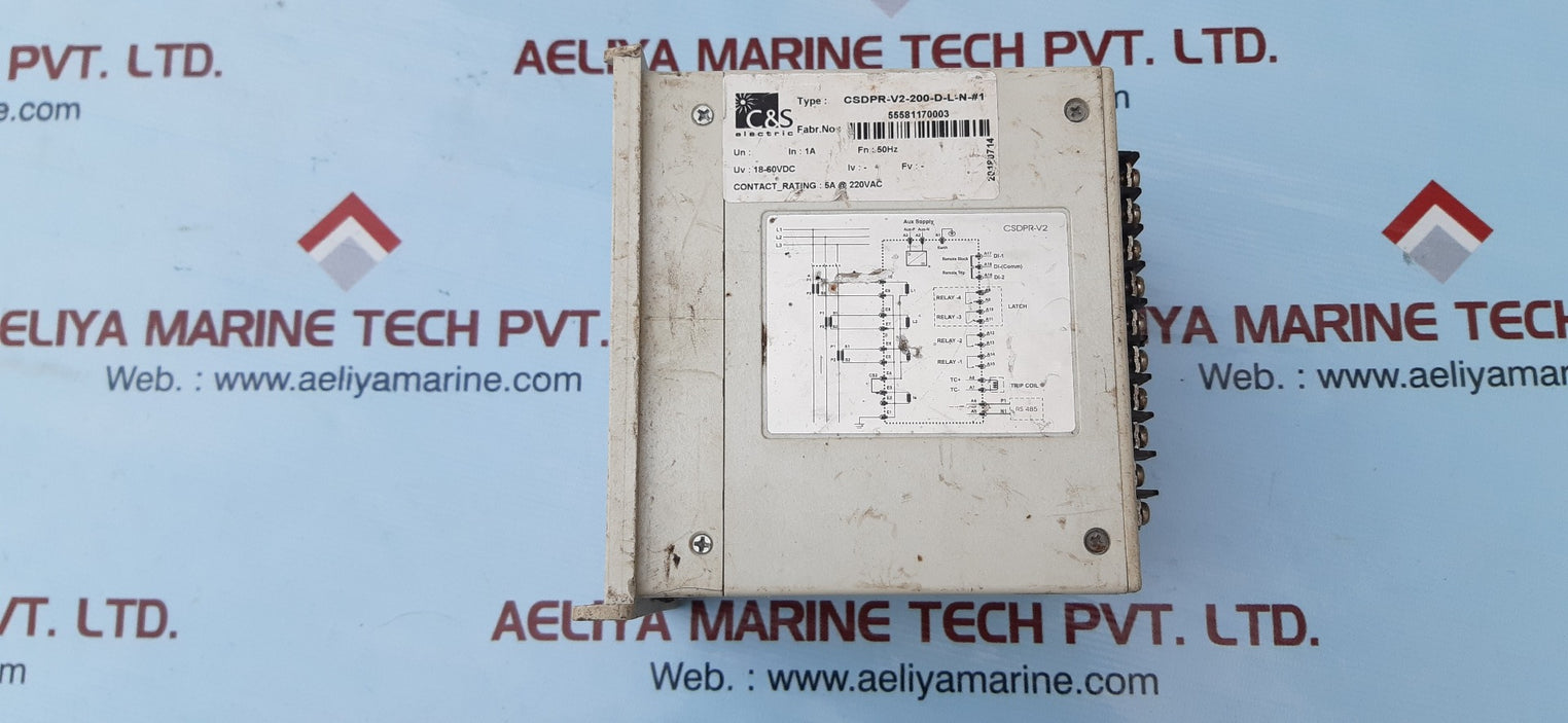 C&s electric csdpr-v2-200-d-l-n-#1 rmu protection relay