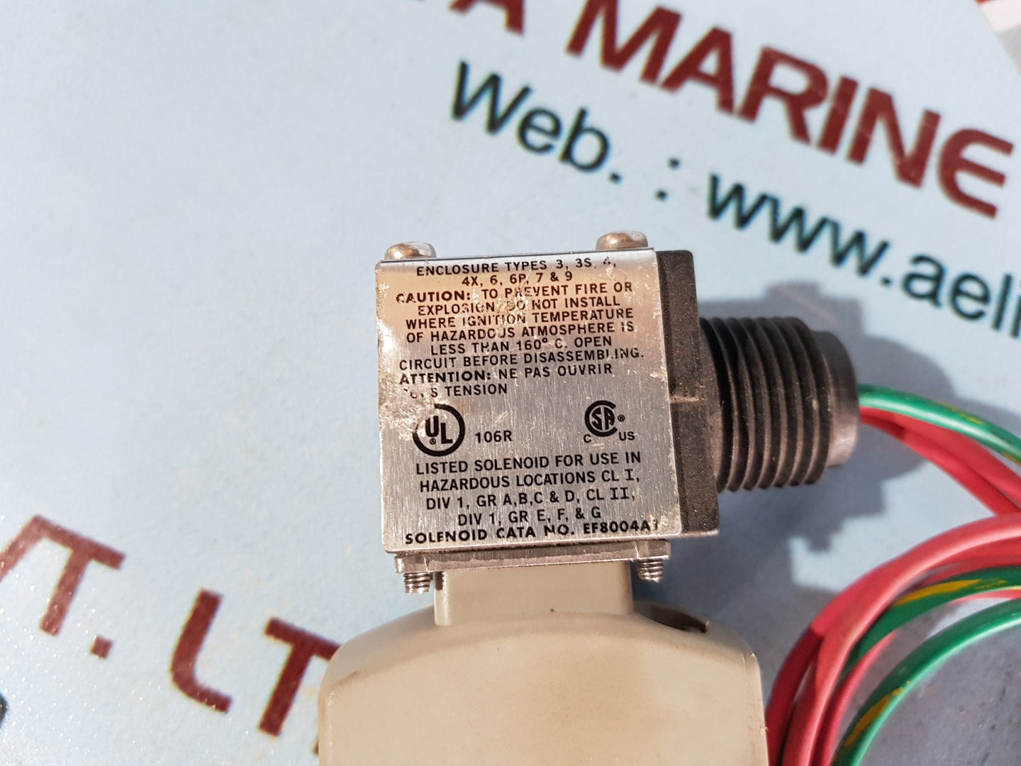 Bray 630250-21411536 solenoid valve air (psi) 30-150 watt 6.3