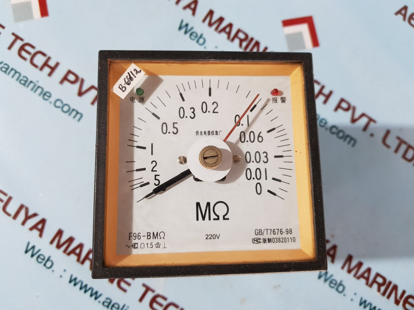 Panel mount ohmmeters f96-bm
